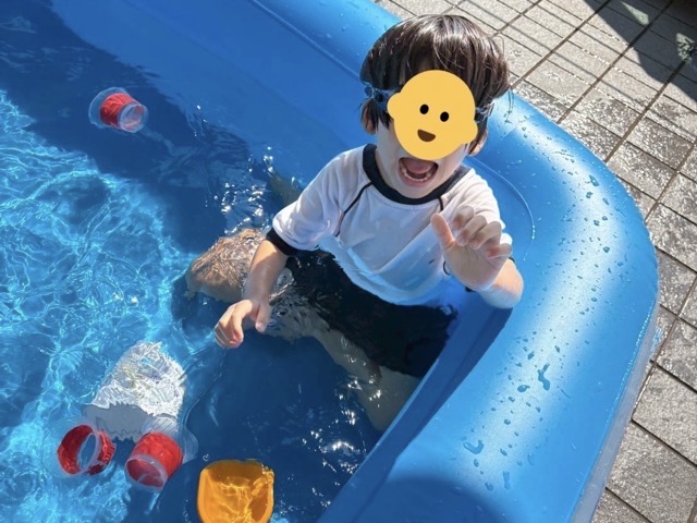 児発 水遊びの画像